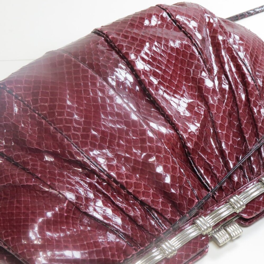 Judith Leiber python clutch bag - Picture 5 of 11